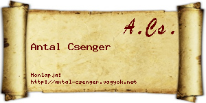Antal Csenger névjegykártya